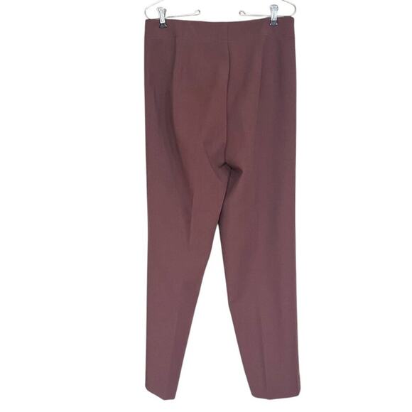 Ann Taylor Size 6 High Rise Slim Leg Cropped Pant Burgundy Stretch Career Office - Picture 4 of 8